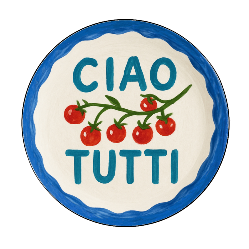 Ciao Tutti - Circle Sticker by Ms Doodle