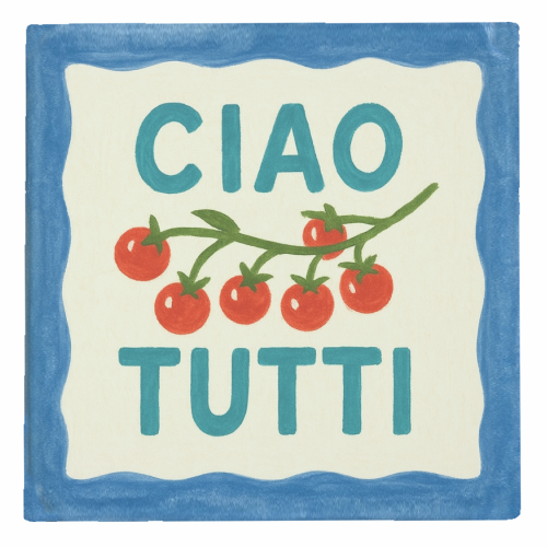 Ciao Tutti - personalised beer coaster by Ms Doodle