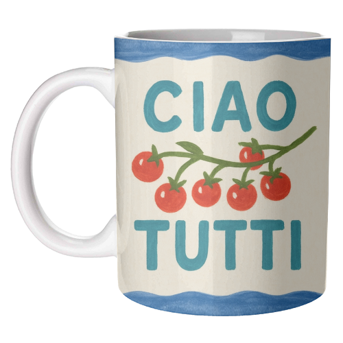 Ciao Tutti - unique mug by Ms Doodle