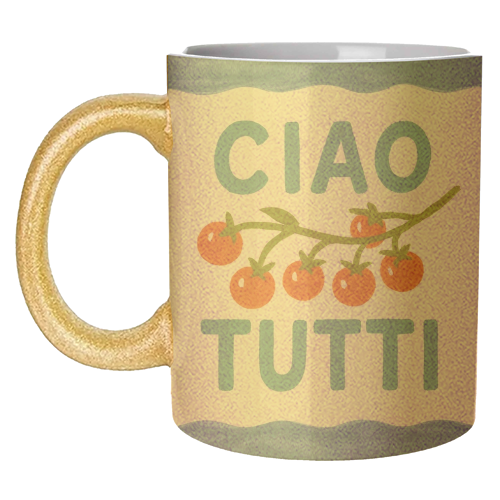 Ciao Tutti - unique mug by Ms Doodle