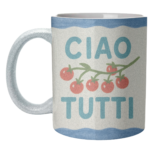 Ciao Tutti - unique mug by Ms Doodle