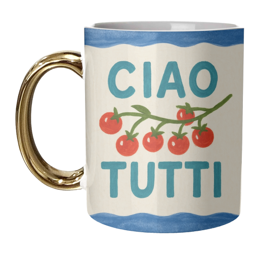 Ciao Tutti - unique mug by Ms Doodle