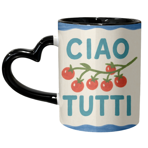 Ciao Tutti - unique mug by Ms Doodle