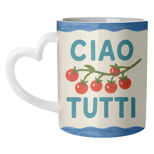 Ciao Tutti - unique mug by Ms Doodle