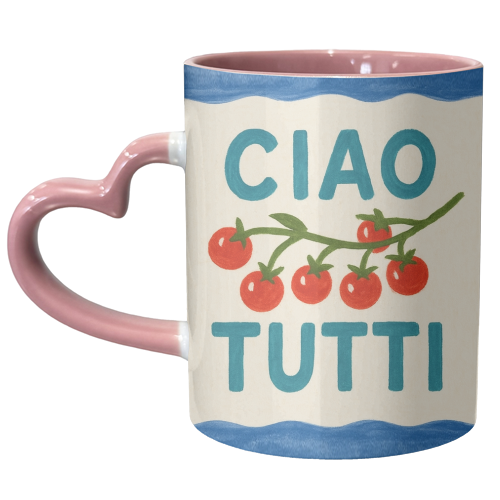 Ciao Tutti - unique mug by Ms Doodle