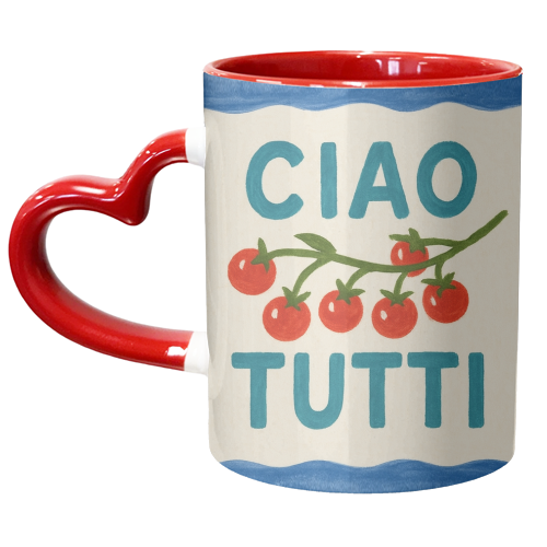Ciao Tutti - unique mug by Ms Doodle