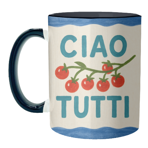 Ciao Tutti - unique mug by Ms Doodle