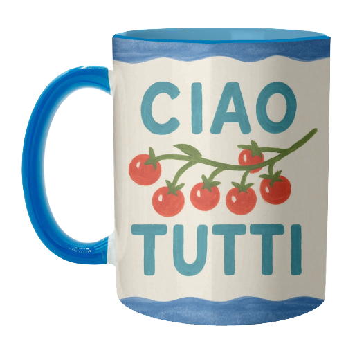 Ciao Tutti - unique mug by Ms Doodle