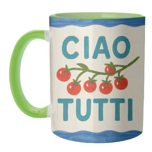 Ciao Tutti - unique mug by Ms Doodle