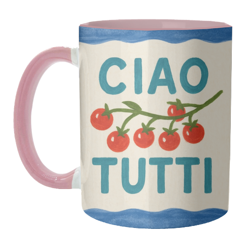 Ciao Tutti - unique mug by Ms Doodle