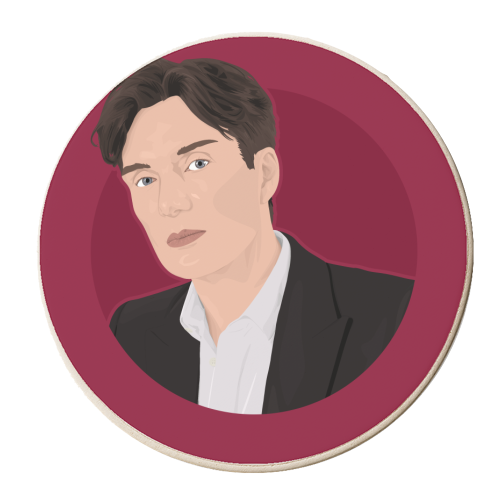 Cillian Murphy - personalised beer coaster by Pink and Pip