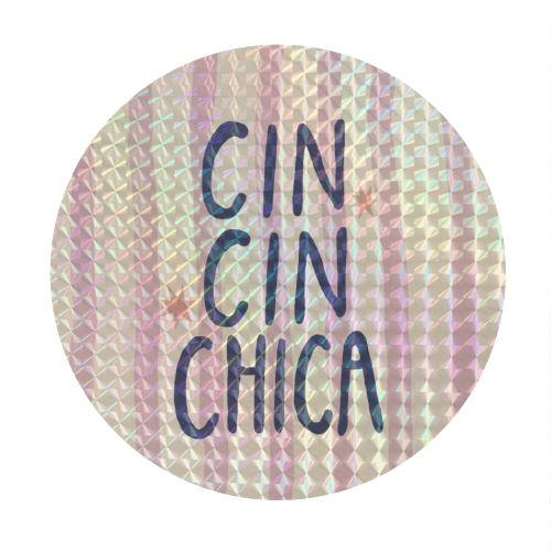 Cin Cin Chica - Circle Sticker by Giddy Kipper