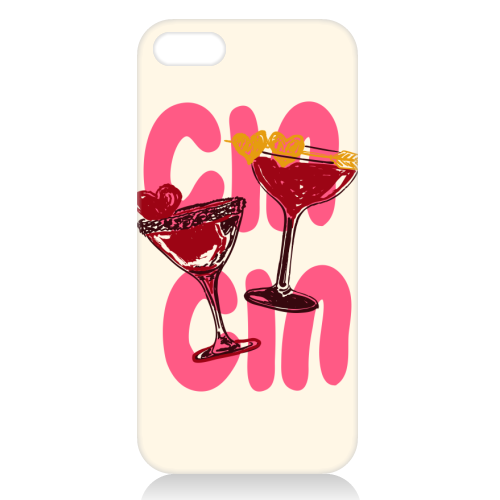 Cin Cin Heart Cocktail Illustration - unique phone case by EZbie