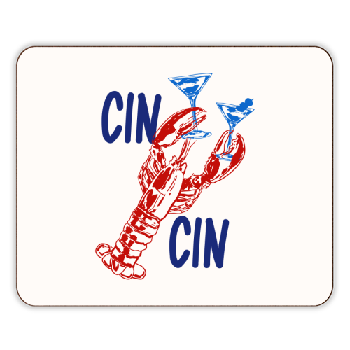 Cin Cin Lobster Illustration - designer placemat by EZbie