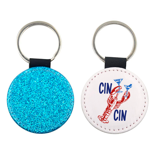 Cin Cin Lobster Illustration - keyring by EZbie