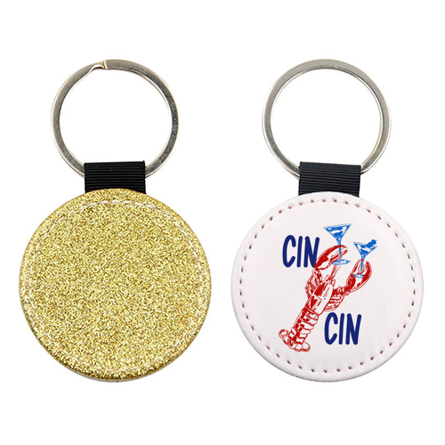 Cin Cin Lobster Illustration - keyring by EZbie
