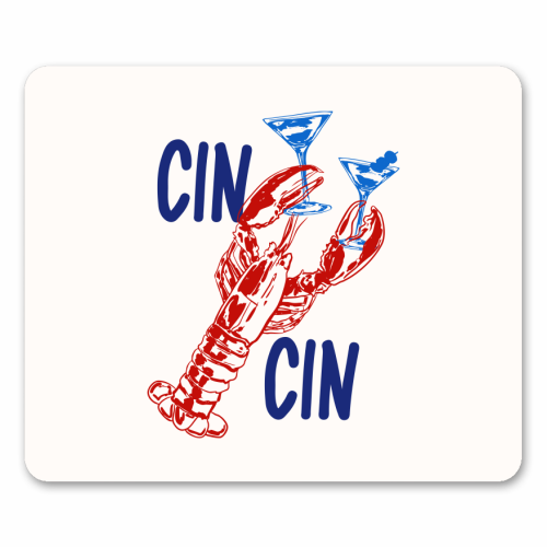 Cin Cin Lobster Illustration - mouse mat by EZbie