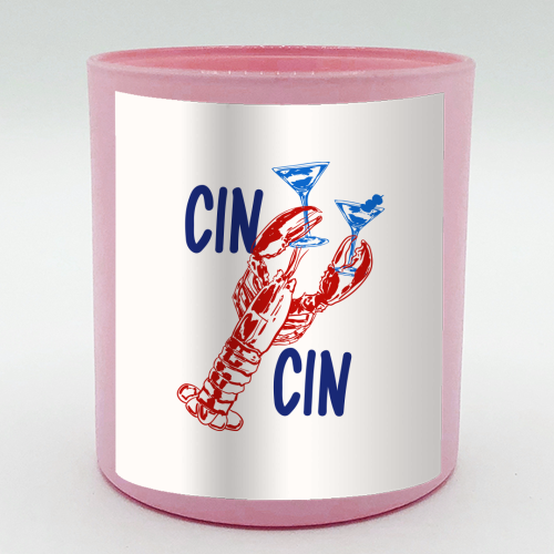 Cin Cin Lobster Illustration - scented candle by EZbie