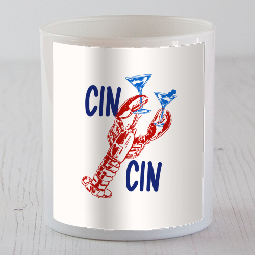 Cin Cin Lobster Illustration - scented candle by EZbie