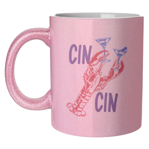 Cin Cin Lobster Illustration - unique mug by EZbie
