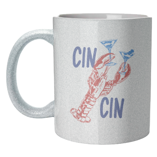Cin Cin Lobster Illustration - unique mug by EZbie