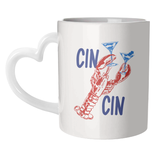 Cin Cin Lobster Illustration - unique mug by EZbie