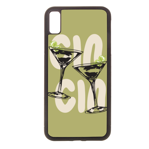 Cin Cin Martini Cocktail Vintage Illustration - stylish phone case by EZbie