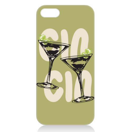 Cin Cin Martini Cocktail Vintage Illustration - unique phone case by EZbie