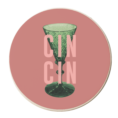 Cin Cin - personalised beer coaster by The 13 Prints