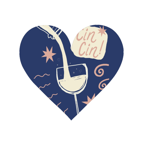 Cin Cin white wine print - Magnet by Giddy Kipper