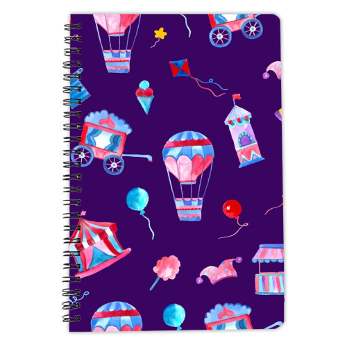 circus fun - personalised A4, A5, A6 notebook by haris kavalla