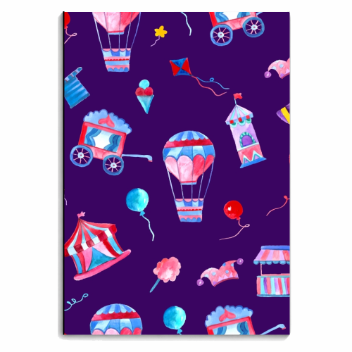 circus fun - personalised A4, A5, A6 notebook by haris kavalla