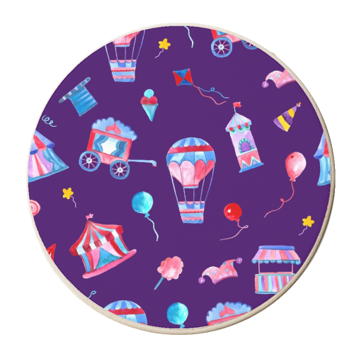 circus fun - personalised beer coaster by haris kavalla