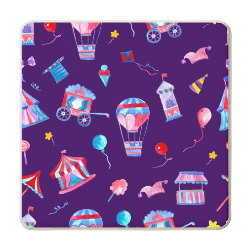 circus fun - personalised beer coaster by haris kavalla