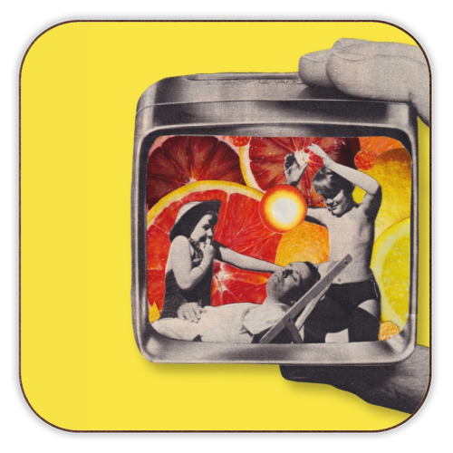 Citrus Days - personalised beer coaster by OhMC! Designs