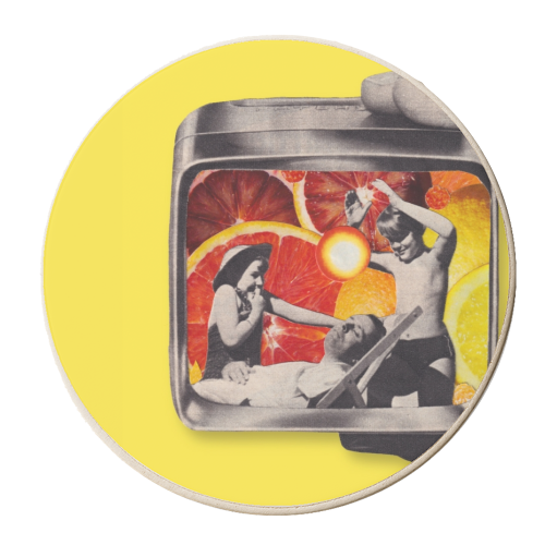 Citrus Days - personalised beer coaster by OhMC! Designs