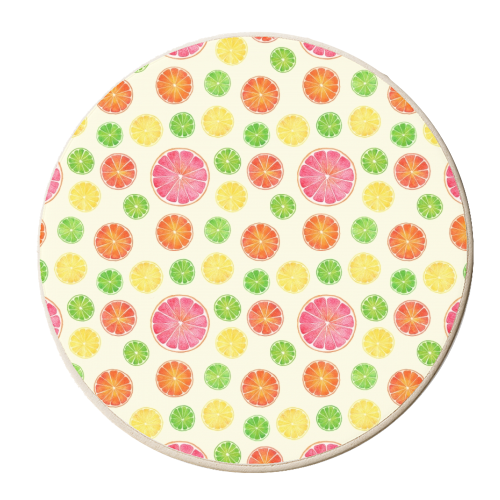 Citrus Fruits - personalised beer coaster by Zowie Green