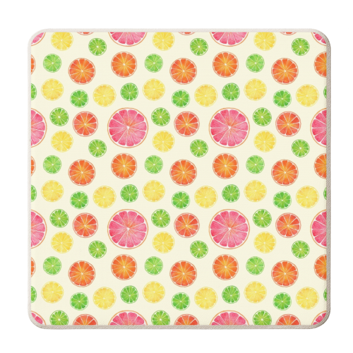 Citrus Fruits - personalised beer coaster by Zowie Green