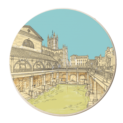 City Of Bath Architecture - personalised beer coaster by Adam Regester