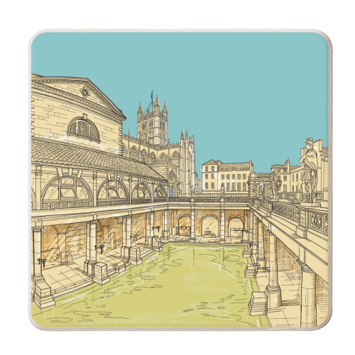City Of Bath Architecture - personalised beer coaster by Adam Regester