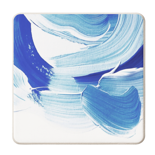 Classic Blue Brush Stroke #pantone2020 - personalised beer coaster by Dominique Vari