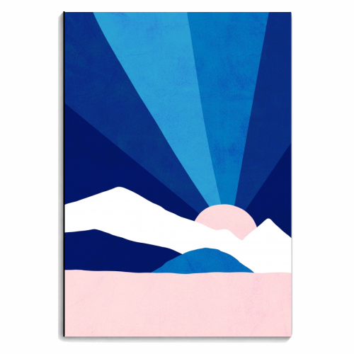 Classic Blue Rainbow Landscape - personalised A4, A5, A6 notebook by Dominique Vari