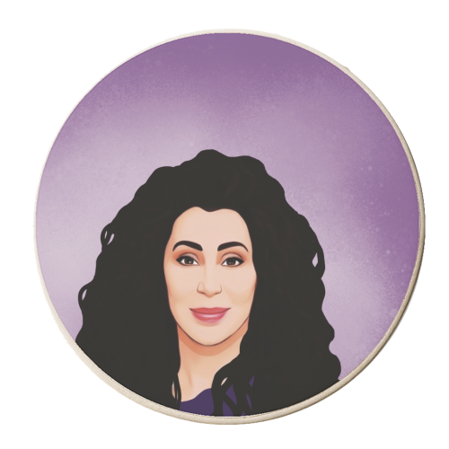 Classic Female Stars : Cher - personalised beer coaster by Giddy Kipper