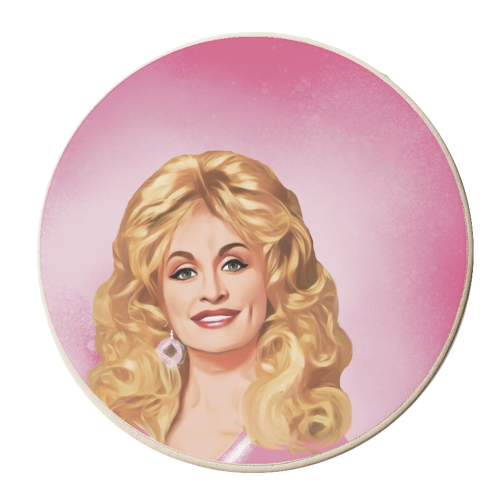 Classic Female Stars : Dolly - personalised beer coaster by Giddy Kipper