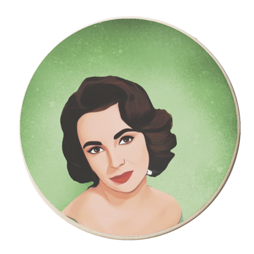Classic Female Stars:Liz - personalised beer coaster by Giddy Kipper