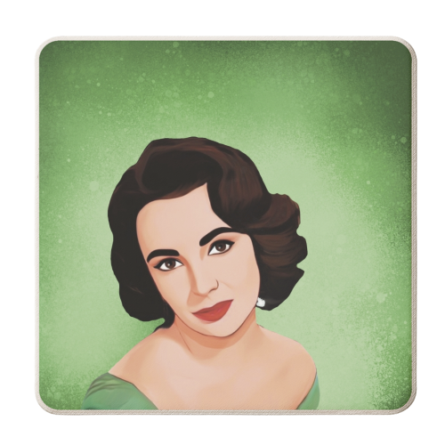 Classic Female Stars:Liz - personalised beer coaster by Giddy Kipper
