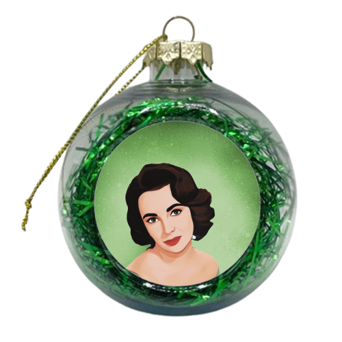Classic Female Stars:Liz - xmas bauble by Giddy Kipper
