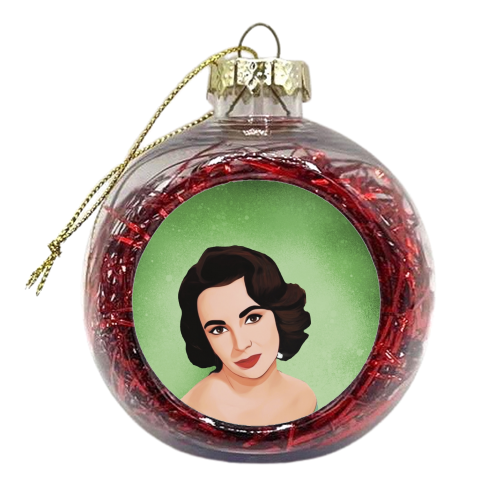 Classic Female Stars:Liz - xmas bauble by Giddy Kipper
