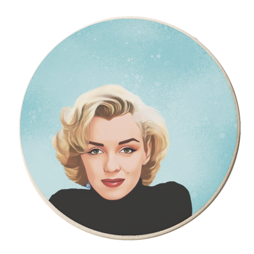 Classic Female Stars: Marilyn - personalised beer coaster by Giddy Kipper