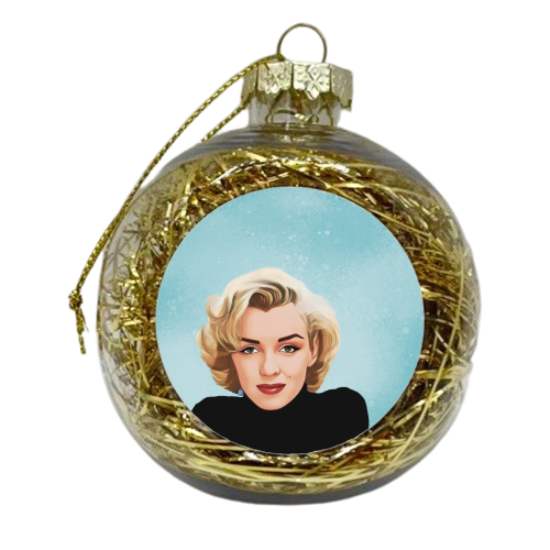 Classic Female Stars: Marilyn - xmas bauble by Giddy Kipper